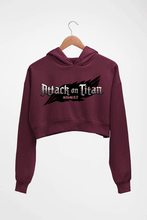 Load image into Gallery viewer, Attack on Titan Crop HOODIE FOR WOMEN-Maroon-Ektarfa.online
