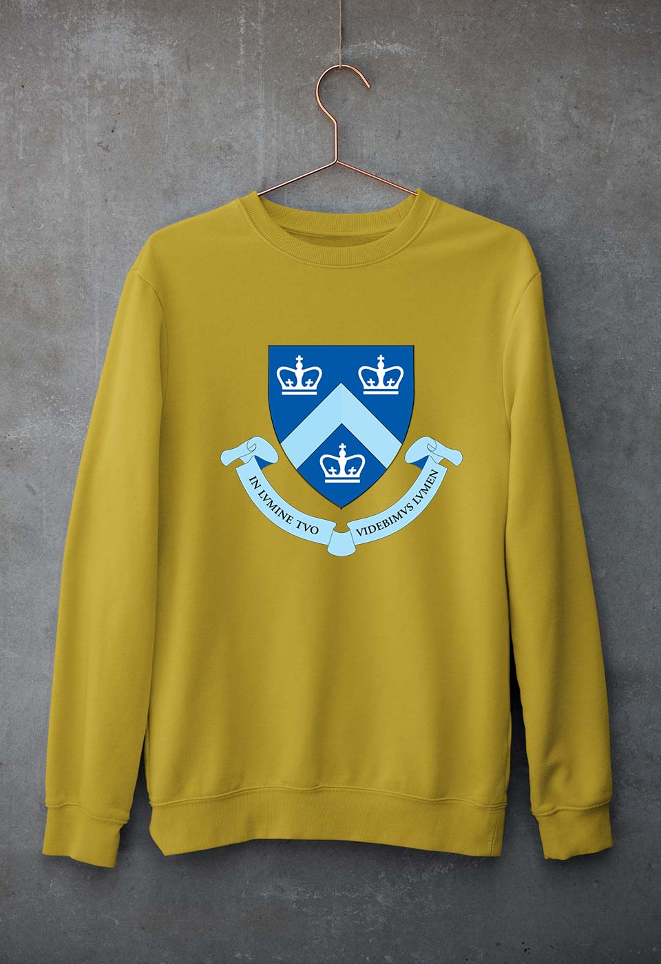 Columbia University Unisex Sweatshirt for Men/Women-Mustard Yellow-Ektarfa.online