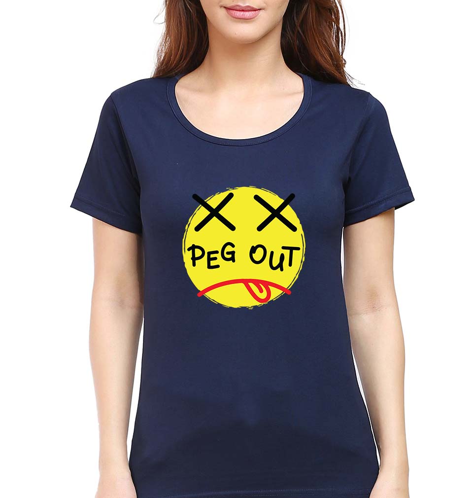 Peg Out T-Shirt for Women-Navy Blue-Ektarfa.online