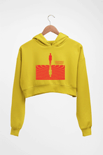 Load image into Gallery viewer, Stranger Things Crop HOODIE FOR WOMEN-Mustard Yellow-Ektarfa.online
