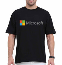 Load image into Gallery viewer, Microsooft Oversized T-Shirt for Men-Black-Ektarfa.online
