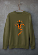 Load image into Gallery viewer, Ganpati JI(Ganesh) Unisex Sweatshirt for Men/Women-Olive Green-Ektarfa.online
