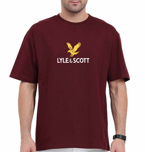 Lyle & Scott Oversized T-Shirt for Men-Maroon-Ektarfa.online