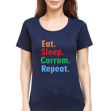 Load image into Gallery viewer, Carrom T-Shirt for Women-Navy Blue-Ektarfa.online
