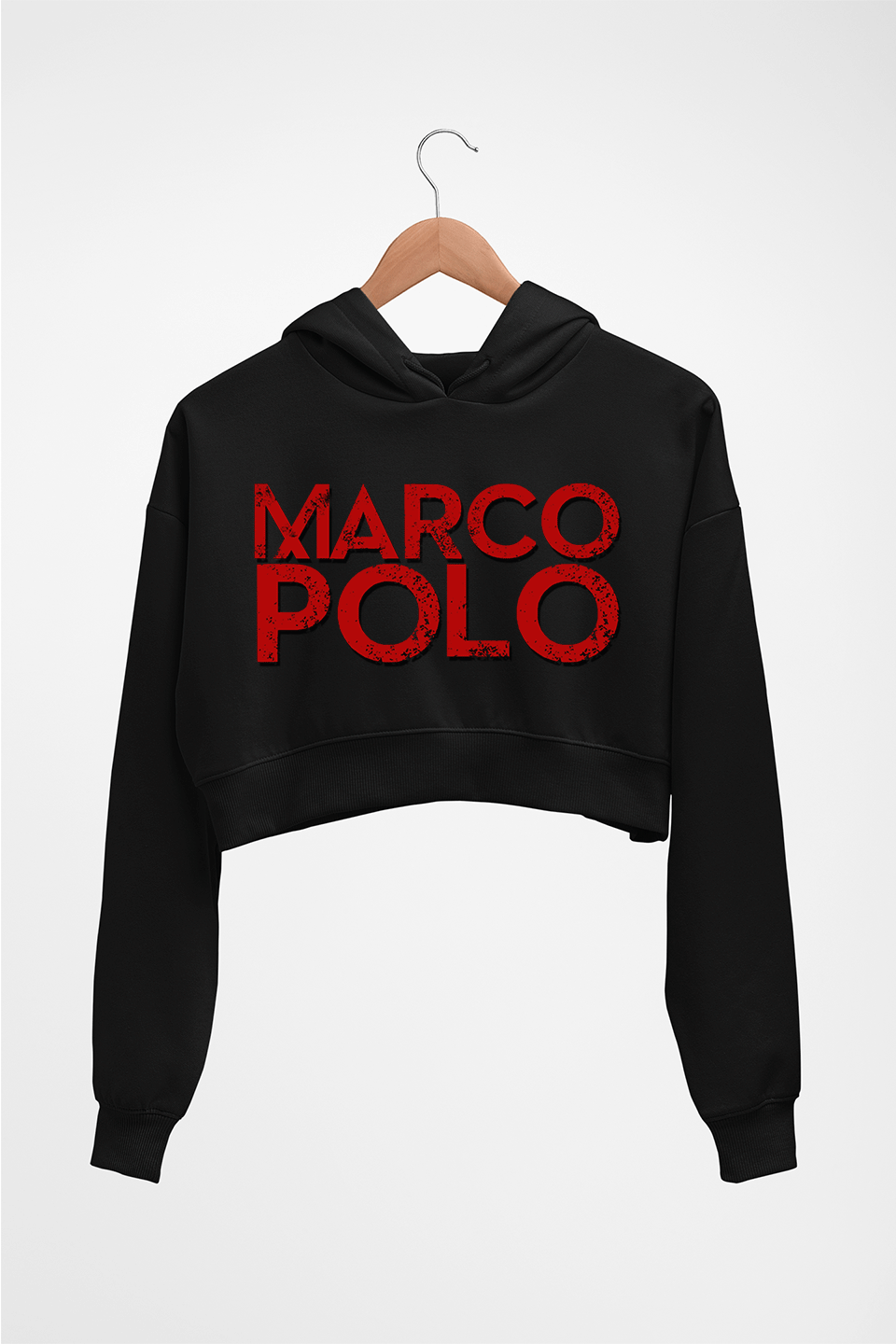Marco Polo Crop HOODIE FOR WOMEN-Black-Ektarfa.online