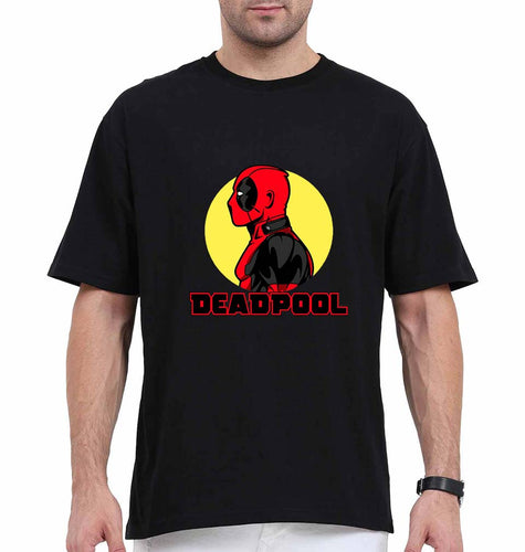 Deadpool Superhero Oversized T-Shirt for Men-Black-Ektarfa.online