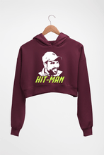 Load image into Gallery viewer, Rohit Sharma Crop HOODIE FOR WOMEN-Maroon-Ektarfa.online
