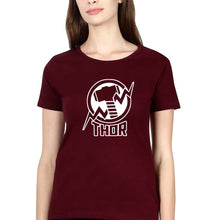 Load image into Gallery viewer, Thor Superhero T-Shirt for Women-Maroon-Ektarfa.online
