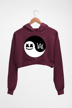 Load image into Gallery viewer, alan walker marshmello Crop HOODIE FOR WOMEN-Maroon-Ektarfa.online
