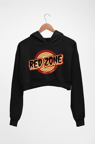 Red Zone Crop HOODIE FOR WOMEN-Black-Ektarfa.online