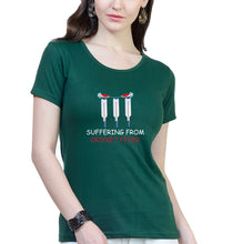 Load image into Gallery viewer, CRICKET Fever T-Shirt for Women-Dark Green-Ektarfa.online

