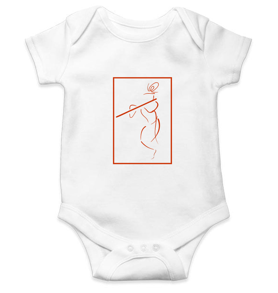 Shree Krishna Kids Romper For Baby Boy/Girl-0-5 Months(18 Inches)-White-Ektarfa.online