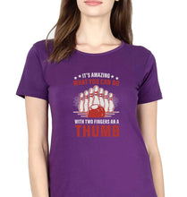 Load image into Gallery viewer, Bowling T-Shirt for Women-Purple-Ektarfa.online
