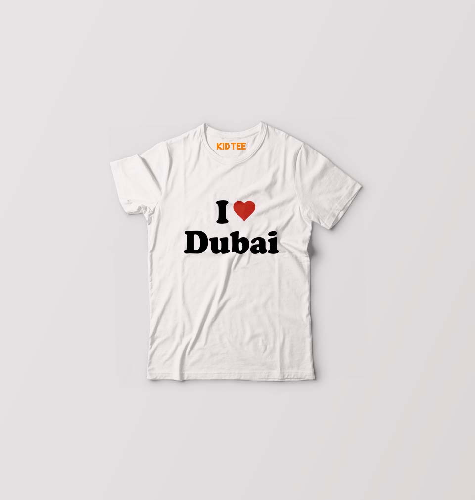 I Love Dubai Kids T-Shirt for Boy/Girl-White-Ektarfa.online