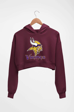 Load image into Gallery viewer, Vikings Crop HOODIE FOR WOMEN-Maroon-Ektarfa.online
