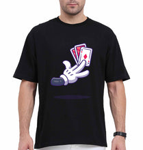 Load image into Gallery viewer, Poker Oversized T-Shirt for Men-Black-Ektarfa.online
