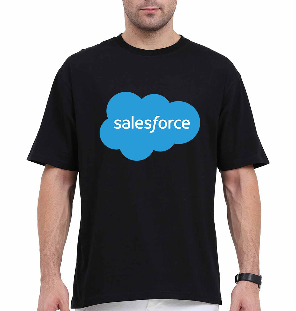 Salesforce Oversized T-Shirt for Men-Black-Ektarfa.online