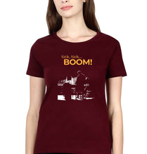 Load image into Gallery viewer, Tick Tick Boom T-Shirt for Women-Maroon-Ektarfa.online
