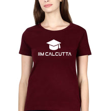 Load image into Gallery viewer, IIM C Calcutta T-Shirt for Women-Maroon-Ektarfa.online

