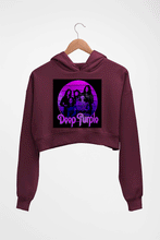 Load image into Gallery viewer, Deep Purple Crop HOODIE FOR WOMEN-Maroon-Ektarfa.online
