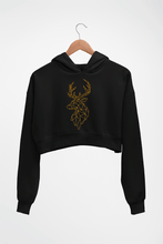 Load image into Gallery viewer, Deer Crop HOODIE FOR WOMEN-Black-Ektarfa.online
