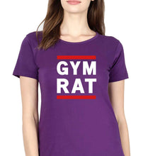 Load image into Gallery viewer, Gym Rat T-Shirt for Women-Purple-Ektarfa.online
