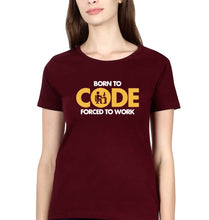Load image into Gallery viewer, Coder Geek T-Shirt for Women-Maroon-Ektarfa.online
