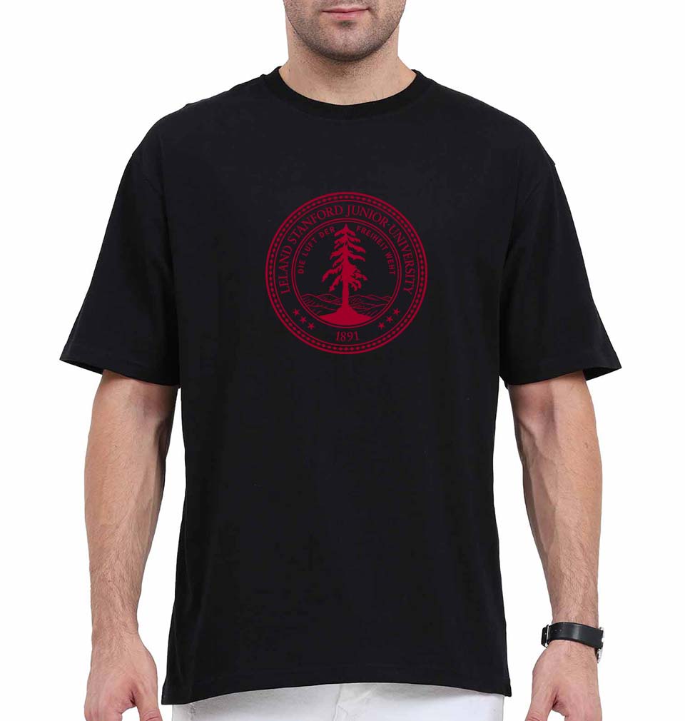 Stanford Oversized T-Shirt for Men-Black-Ektarfa.online