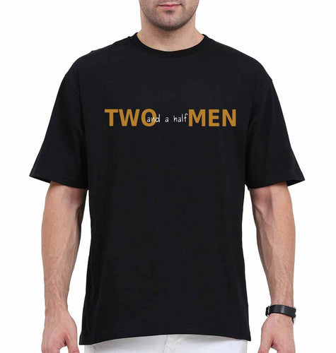 Two and a Half Men Oversized T-Shirt for Men-Black-Ektarfa.online