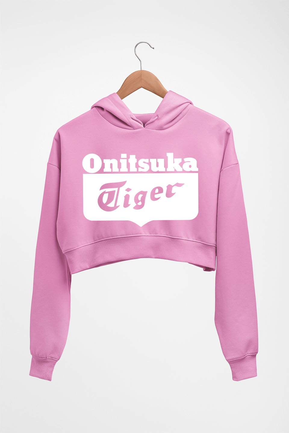 Onitsuka Tiger Crop HOODIE FOR WOMEN-Light Baby Pink-Ektarfa.online