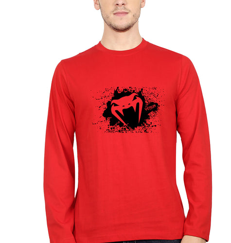 UFC Venum Full Sleeves T-Shirt for Men-Red-Ektarfa.online