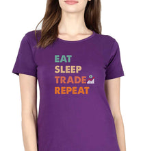 Load image into Gallery viewer, Share Market(Stock Market) T-Shirt for Women-Purple-Ektarfa.online
