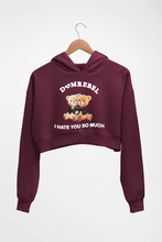 Load image into Gallery viewer, Domrebel Bear Crop HOODIE FOR WOMEN-Maroon-Ektarfa.online
