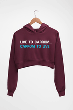 Load image into Gallery viewer, Carrom Crop HOODIE FOR WOMEN-Maroon-Ektarfa.online
