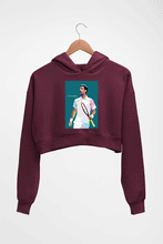 Load image into Gallery viewer, Novak Djokovic Tennis Crop HOODIE FOR WOMEN-Maroon-Ektarfa.online
