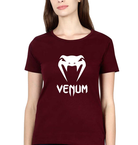 UFC Venum T-Shirt for Women-Maroon-Ektarfa.online