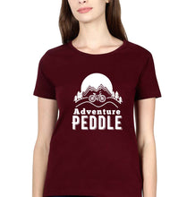 Load image into Gallery viewer, Cycling Adventure T-Shirt for Women-Maroon-Ektarfa.online
