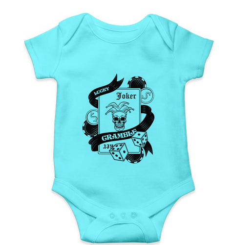 Joker Card Poker Kids Romper For Baby Boy/Girl-Sky Blue-Ektarfa.online