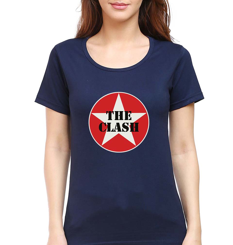 The Clash T-Shirt for Women-Navy Blue-Ektarfa.online