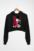 Load image into Gallery viewer, Demon Slayer Crop HOODIE FOR WOMEN-Black-Ektarfa.online
