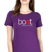 Load image into Gallery viewer, Boat T-Shirt for Women-Purple-Ektarfa.online
