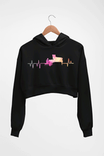 Load image into Gallery viewer, Piano Crop HOODIE FOR WOMEN-Black-Ektarfa.online
