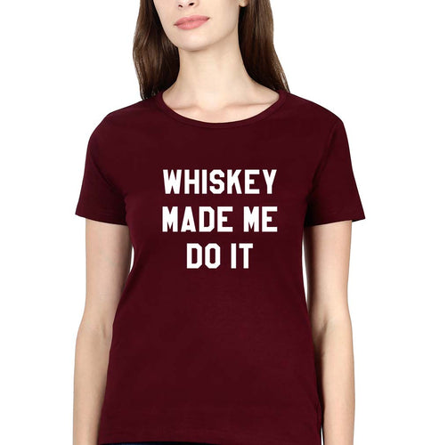 Whiskey T-Shirt for Women-Maroon-Ektarfa.online