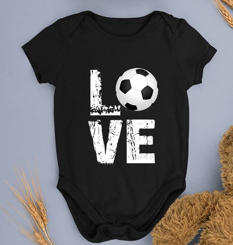 Love Football Kids Romper For Baby Boy/Girl-Black-Ektarfa.online
