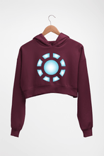 Load image into Gallery viewer, ARC REACTOR Iron Man Superhero Crop HOODIE FOR WOMEN-Maroon-Ektarfa.online
