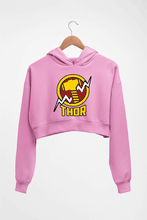Load image into Gallery viewer, Thor Superhero Crop HOODIE FOR WOMEN-Light Baby Pink-Ektarfa.online
