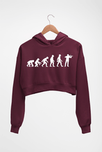 Load image into Gallery viewer, Violin Evolution Crop HOODIE FOR WOMEN-Maroon-Ektarfa.online
