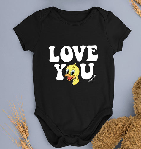 Domrebel Duck Kids Romper For Baby Boy/Girl-Black-Ektarfa.online