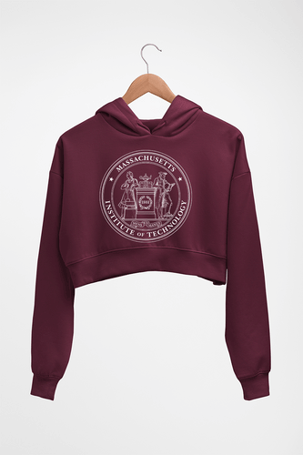 MIT Crop HOODIE FOR WOMEN-Maroon-Ektarfa.online