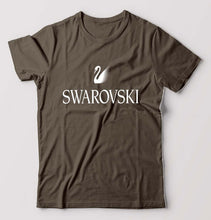 Load image into Gallery viewer, Swarovski T-Shirt for Men-S(38 Inches)-Olive Green-Ektarfa.online
